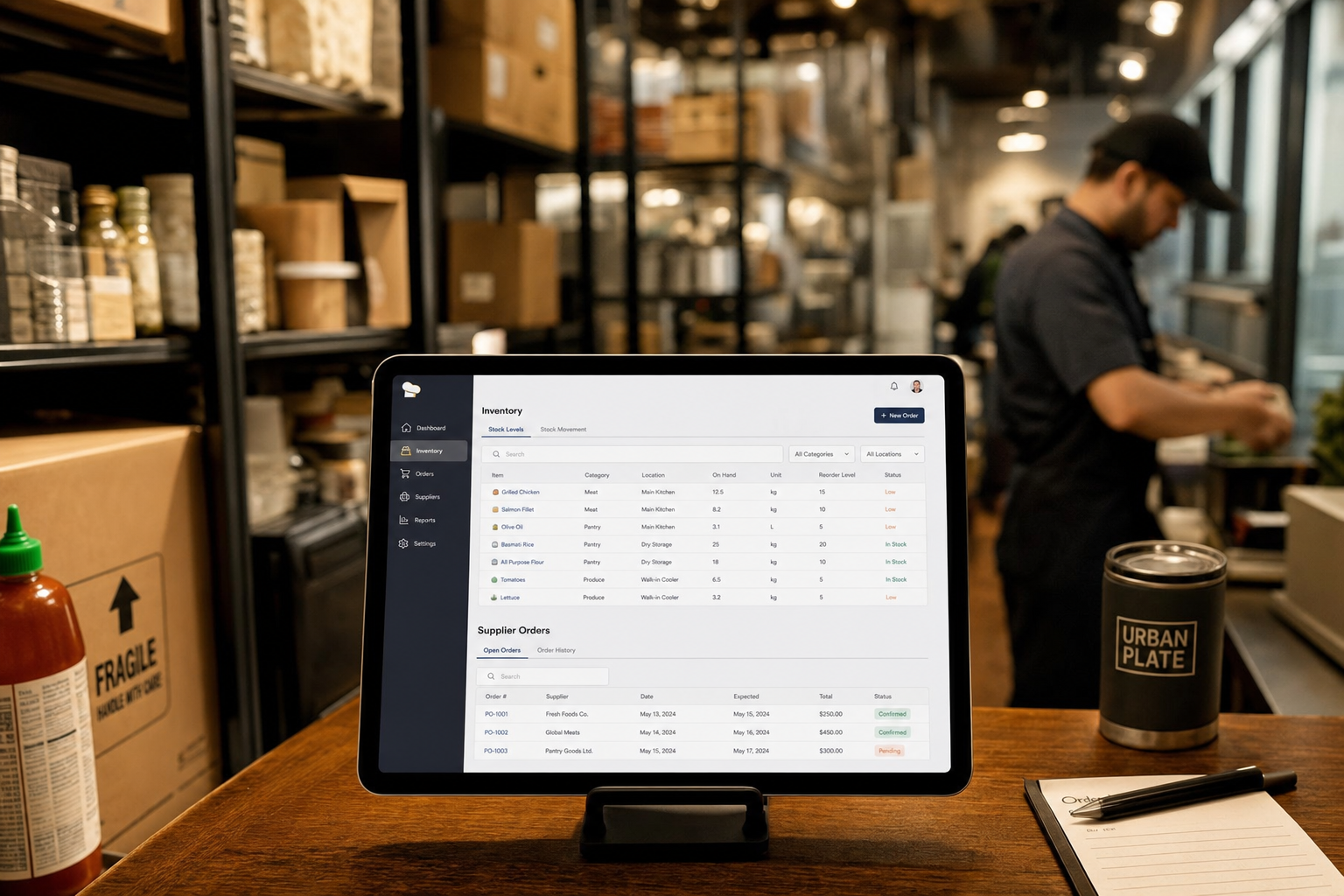Inventory and ordering management setup